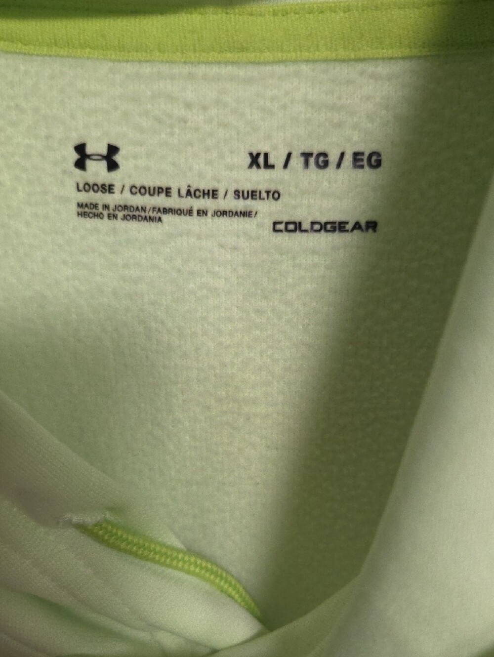 Men's Under Armour Neon Lime Green Pullover Hoodie with UA Logo,Sz XL - Picture 2 of 7